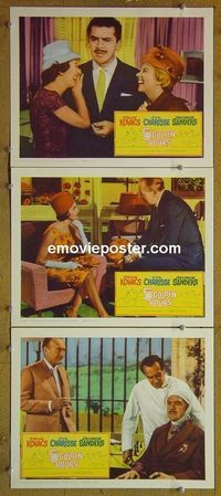 n135 5 GOLDEN HOURS 3 lobby cards '61 Ernie Kovacs, Cyd Charisse