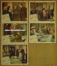 n062 ABOUT FACE 5 lobby cards '42 Hal Roach, William Tracy