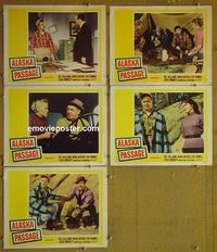 n015 ALASKA PASSAGE 5 lobby cards '59 Bill Williams