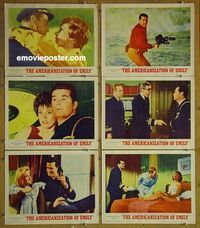 m914 AMERICANIZATION OF EMILY 6 lobby cards '64 Julie Andrews