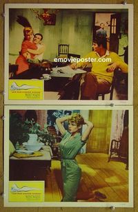 n227 AND GOD CREATED WOMAN 2 lobby cards '57 Brigitte Bardot