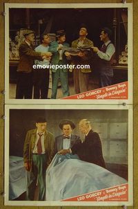 n229 ANGELS IN DISGUISE 2 lobby cards '49 Bowery Boys