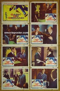 m156 CASH ON DEMAND complete set of 8 lobby cards '62 Peter Cushing