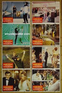 m157 CASINO ROYALE complete set of 8 lobby cards '67 James Bond spy spoof!