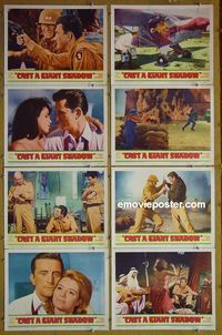 m158 CAST A GIANT SHADOW complete set of 8 lobby cards '66 Kirk Douglas, Wayne