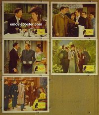 n026 CATMAN OF PARIS 5 lobby cards '46 Esmond, Aubert