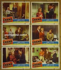 m930 CHAMP FOR A DAY 6 lobby cards '53 Audrey Totter, boxing!