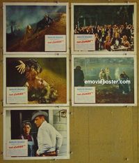 n027 CHASE 5 lobby cards '66 Marlon Brando, Jane Fonda