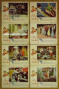 m166 CINDERFELLA complete set of 8 lobby cards '60 Lewis, Rockwell border art