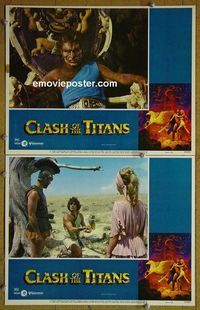 n249 CLASH OF THE TITANS 2 lobby cards '81 Ray Harryhausen