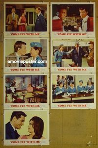 m760 COME FLY WITH ME 7 lobby cards '63 Dolores Hart, O'Brian