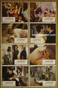 m176 CORRUPTION complete set of 8 lobby cards '68 Peter Cushing