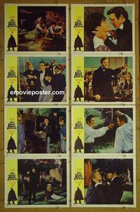 m179 COUNT OF MONTE CRISTO complete set of 8 lobby cards '62 Louis Jourdan