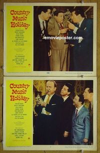 n254 COUNTRY MUSIC HOLIDAY 2 lobby cards '58 Rocky Graziano