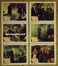 m933 CRIME DOCTOR'S WARNING 6 lobby cards '45 Warner Baxter