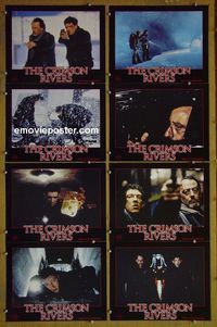 m182 CRIMSON RIVERS complete set of 8 lobby cards '00 Jean Reno, Vincent Cassel