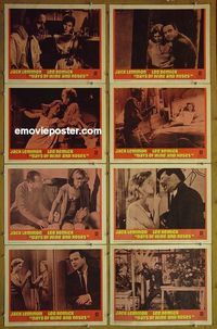 m193 DAYS OF WINE & ROSES complete set of 8 lobby cards '63 Jack Lemmon