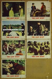 m825 LAST HUNT 7 lobby cards '56 Robert Taylor, Stewart Granger