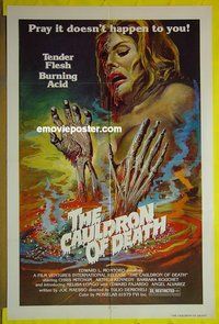 r363 HEAVY DUES 1sh R1979 Tulio Demicheli's Ricco, wild horror art, Cauldron of Death!