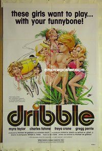 r552 DRIBBLE int'l one-sheet movie poster '79 wild sexy image!