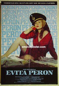 r591 EVITA PERON English one-sheet movie poster '81 Faye Dunaway