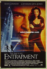 r578 ENTRAPMENT DS int'l style B one-sheet movie poster '99 Sean Connery