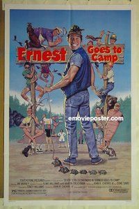 r581 ERNEST GOES TO CAMP one-sheet movie poster '87 Jim Varney