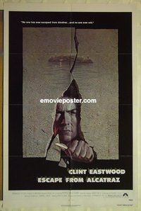 r584 ESCAPE FROM ALCATRAZ one-sheet movie poster '79 Clint Eastwood