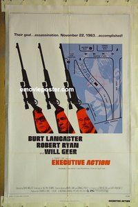 r594 EXECUTIVE ACTION style B one-sheet movie poster '73 Burt Lancaster