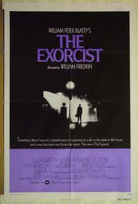 r596 EXORCIST int'l style one-sheet movie poster '74 Friedkin, Von Sydow