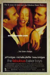 r599 FABULOUS BAKER BOYS DS one-sheet movie poster '89 Bridges brothers!