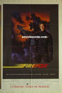 r621 FIREFOX advance one-sheet movie poster '82 Clint Eastwood, Jones