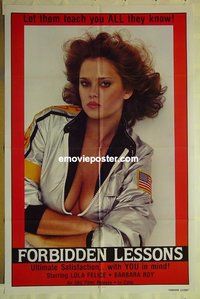 r634 FORBIDDEN LESSONS one-sheet movie poster 1982 teacher sex!