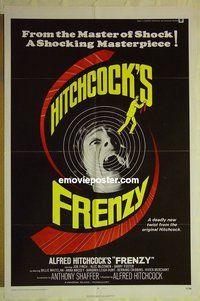 r644 FRENZY one-sheet movie poster '72 Alfred Hitchcock, Shaffer