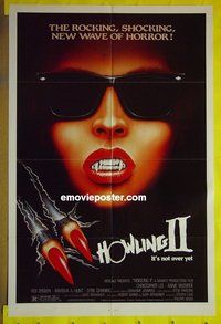 r782 HOWLING 2 one-sheet movie poster '85 Christopher Lee, McEnroe