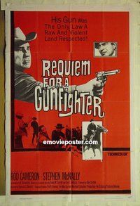 s137 REQUIEM FOR A GUNFIGHTER one-sheet movie poster '65 Rod Cameron