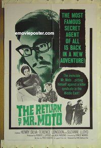 s140 RETURN OF MR MOTO one-sheet movie poster '65 Henry Silva