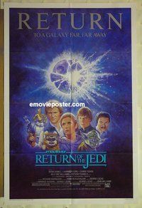 s142 RETURN OF THE JEDI one-sheet movie poster R85 George Lucas