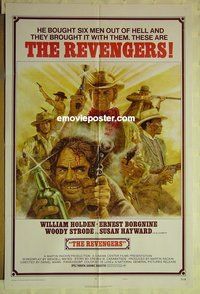 s148 REVENGERS one-sheet movie poster '72 William Holden, Ernest Borgnine