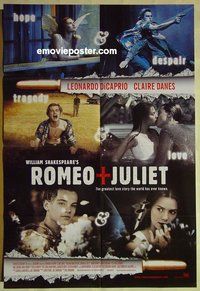 s159 ROMEO & JULIET DS int'l style C one-sheet movie poster '96 DiCaprio