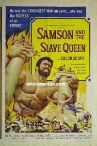 s167 SAMSON & THE SLAVE QUEEN one-sheet movie poster '64 Umberto Lenzi