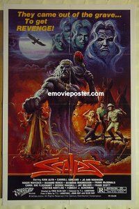 s178 SCALPS one-sheet movie poster '83 Kirk Alyn, Native American horror!