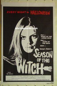 s190 SEASON OF THE WITCH 1sh 1979 George Romero, every night is Halloween, different!