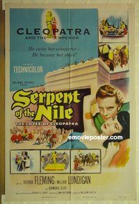 s196 SERPENT OF THE NILE one-sheet movie poster '53 Rhonda Fleming