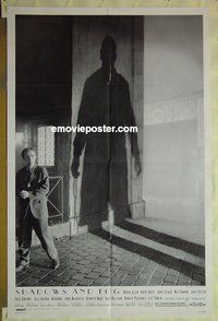 s200 SHADOWS & FOG DS one-sheet movie poster '92 Woody Allen, Kathy Bates