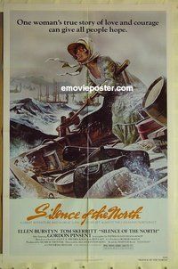 s210 SILENCE OF THE NORTH one-sheet movie poster '81 Ellen Burstyn