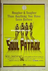 s246 SOUL PATROL one-sheet movie poster '80 blaxploitation!