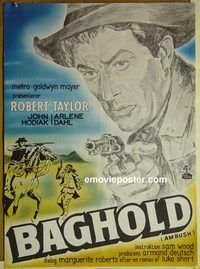 v524 AMBUSH Danish movie poster '50 Robert Taylor, Sam Wood