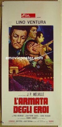 v599 ARMY IN THE SHADOWS Italian locandina movie poster '69 Melville