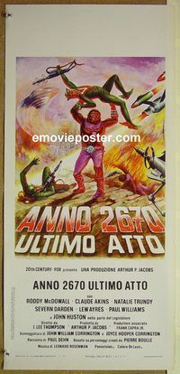 v600 BATTLE FOR THE PLANET OF THE APES Italian locandina movie poster '73 sci-fi!